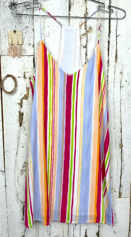 Coastal Shift Dress - Bright Stripe Tunics Long Elegant