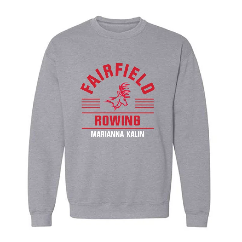 Fairfield - NCAA Women's Rowing : Marianna Kalin - Classic Fashion Shersey Crewneck Sweatshirt Hoodie with Hem Ribbing Snug Secure