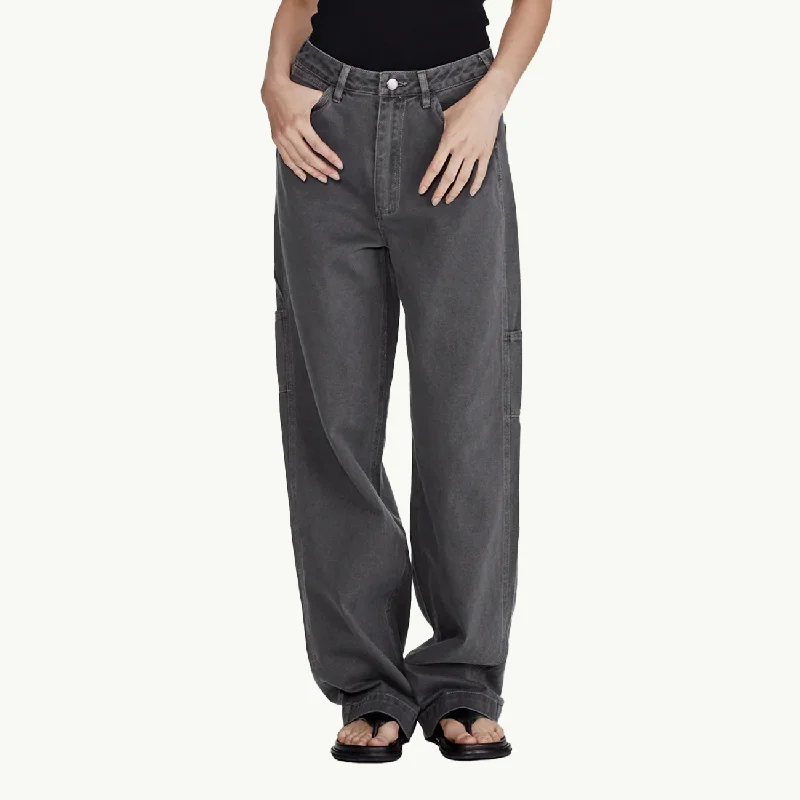 Women's Carpenter Pant - Vintage Grey Comfortable Jogger Trousers