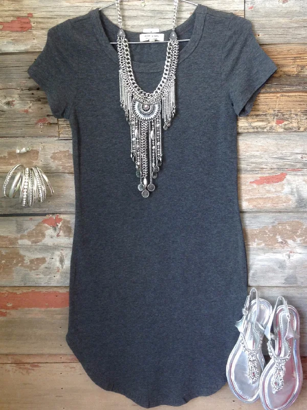 Fun in the Sun Tunic Dress: Charcoal Tunics Vintage classic