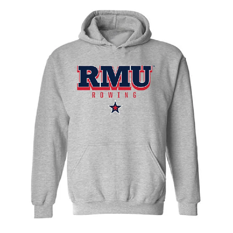 Robert Morris - NCAA Women's Rowing : Lily Davis - Classic Shersey Hooded Sweatshirt Hoodie with Raw Hem Edgy Unfinished