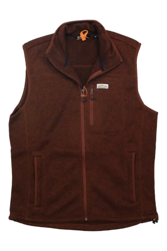 Orvis Mens Recycled Sweater Fleece Vest Spandex Rayon Corduroy