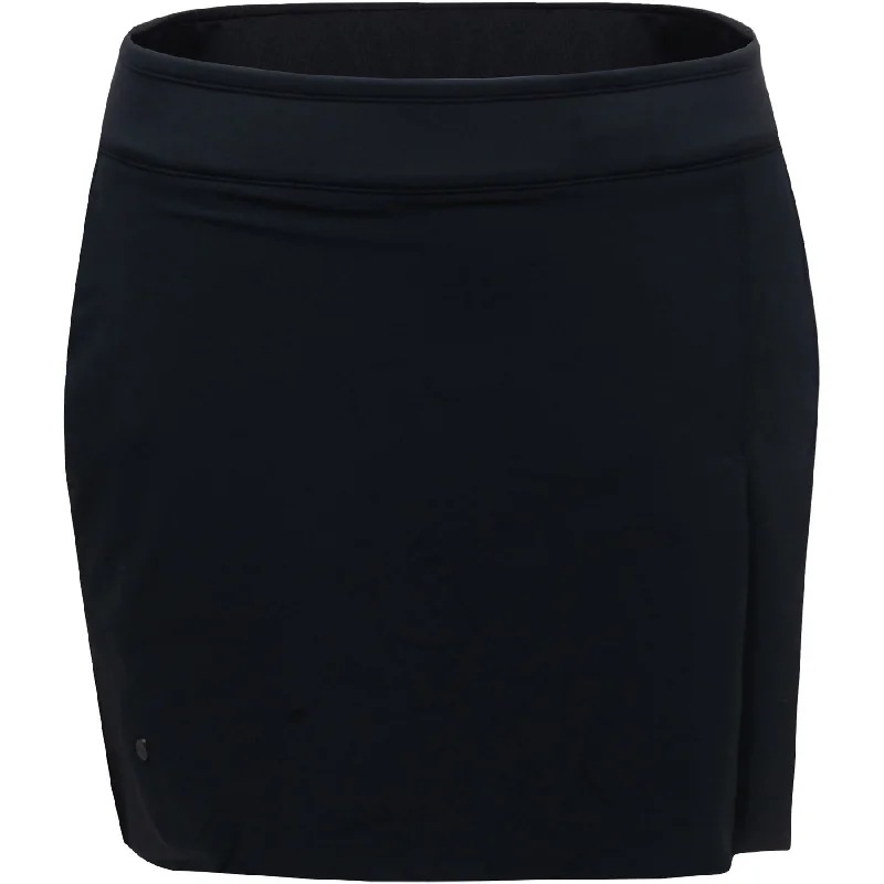 Womens Dri-Fit UV Ace Skirt Black - SS22 button skirt front