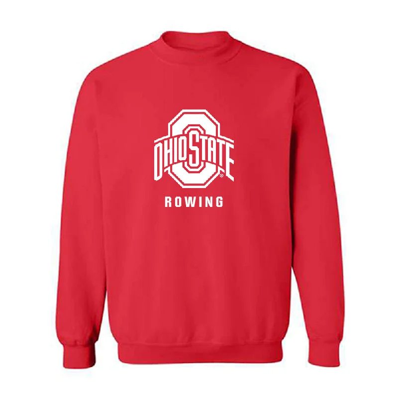 Ohio State - NCAA Women's Rowing : Eliana Bujwalo-Nowak - Classic Shersey Crewneck Sweatshirt Hoodie with Belted Waist Structured Tailored