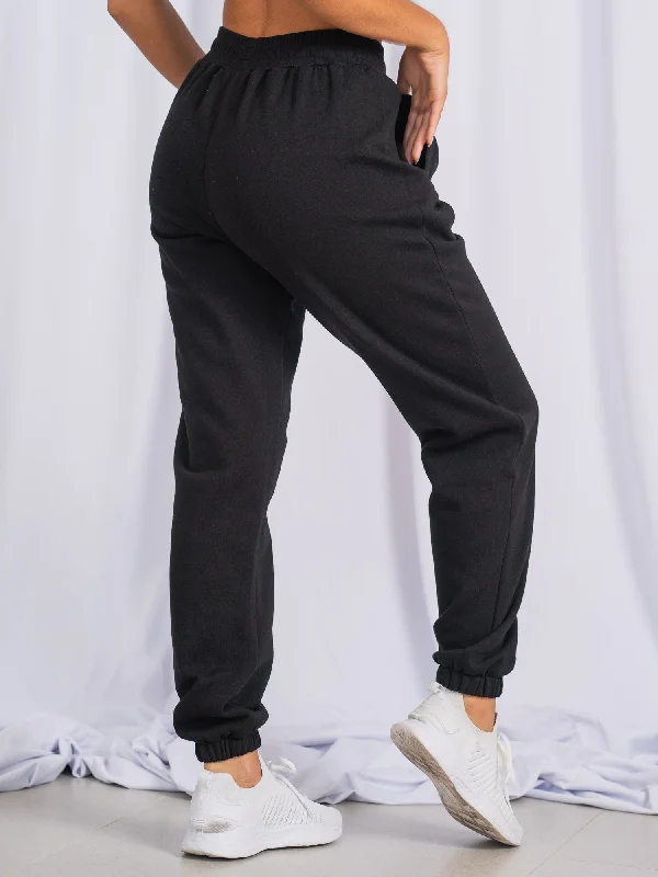 Unisex Track Pants - Black Trendy Velvet Pants