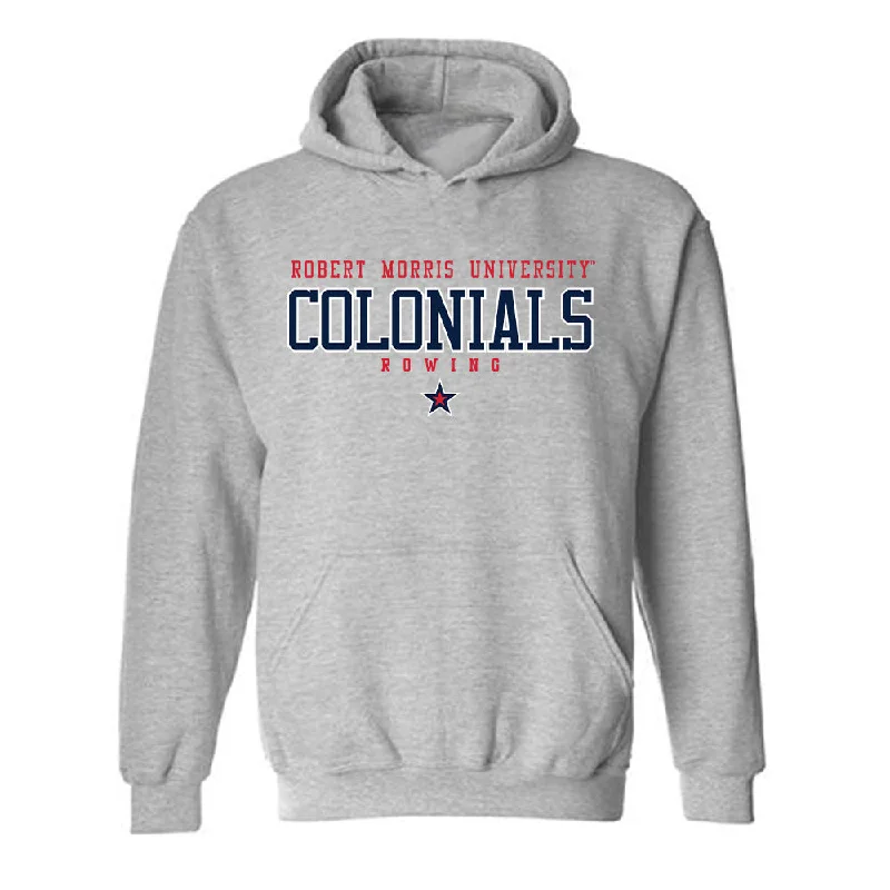 Robert Morris - NCAA Women's Rowing : Lily Davis - Classic Shersey Hooded Sweatshirt Hoodie with Rolled Sleeves Casual Relaxed