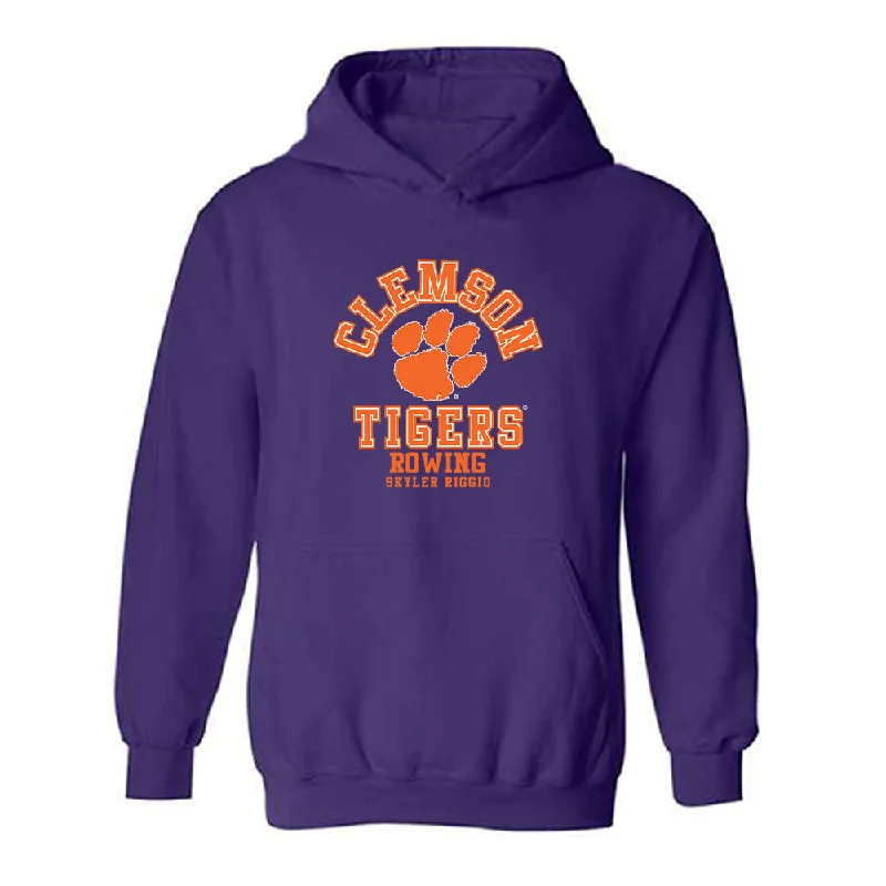 Clemson - NCAA Women's Rowing : Skyler Riggio - Classic Fashion Shersey Hooded Sweatshirt Hoodie with Toggle Buttons Decorative Unique