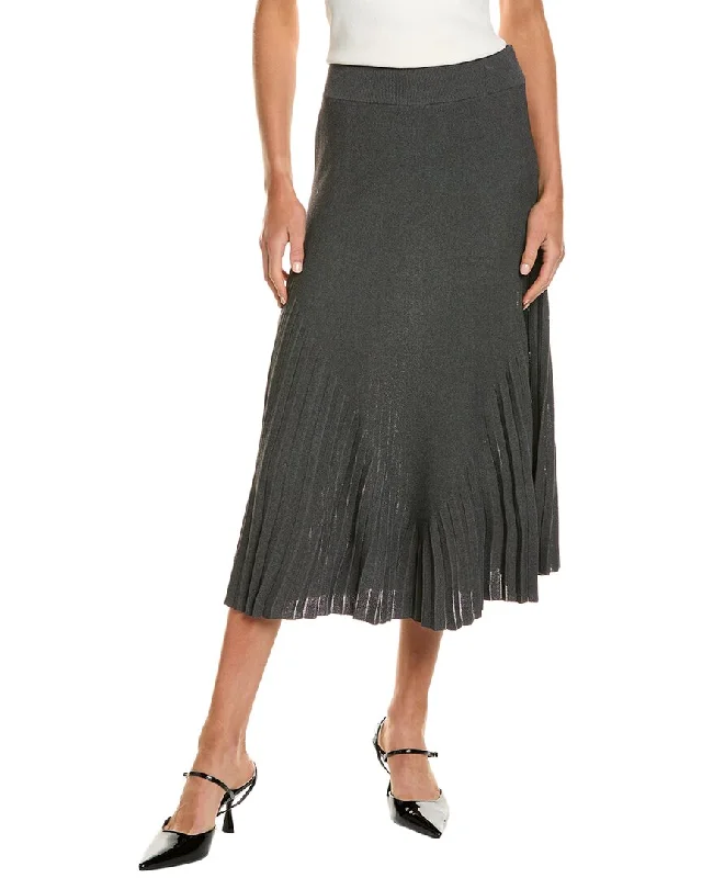 Nanette Nanette Lepore Sweater Skirt Mesh Blend Leather Blend Suede Blend