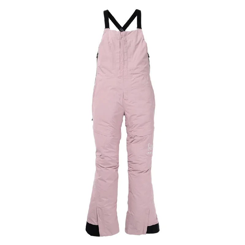 Burton 2025 Womens AK Kimmy 2L Bib Pant - Shadow Pink Stylish Slim Trousers