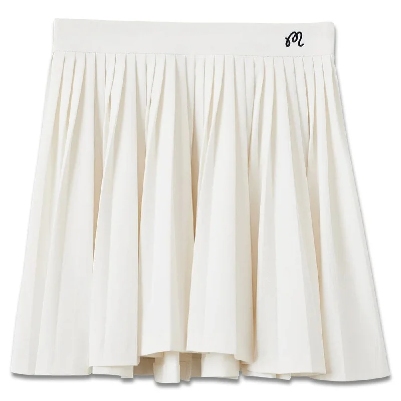 Malbon Kate Golf Skirt White - SU23 Women cashmere skirt fine