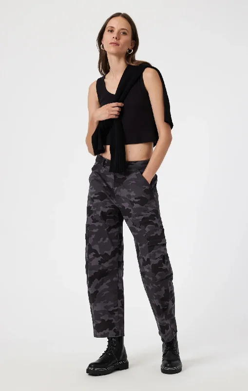 VINNIE SMOKE CAMO TWILL PANT High-Waist Yoga Pants