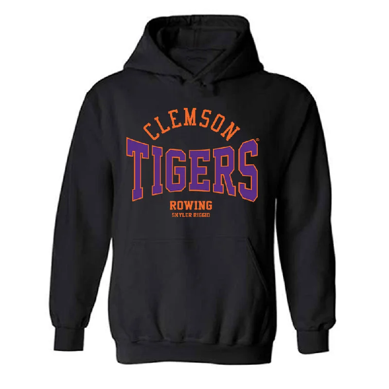 Clemson - NCAA Women's Rowing : Skyler Riggio - Classic Fashion Shersey Hooded Sweatshirt Hoodie with Mock Neck Collared Structured