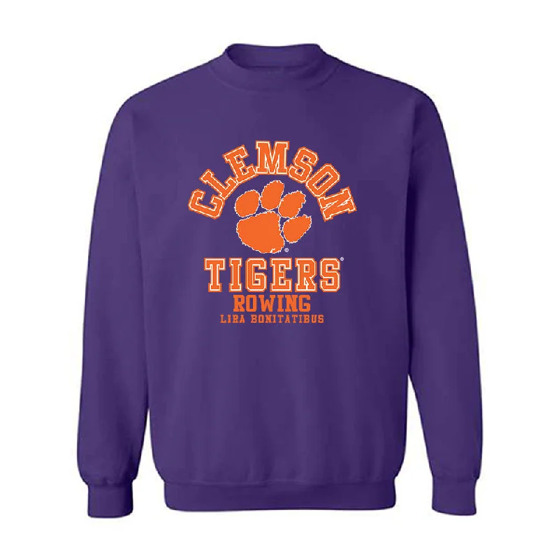 Clemson - NCAA Women's Rowing : Lira Bonitatibus - Classic Fashion Shersey Crewneck Sweatshirt Hoodie with Camouflage Military Edgy