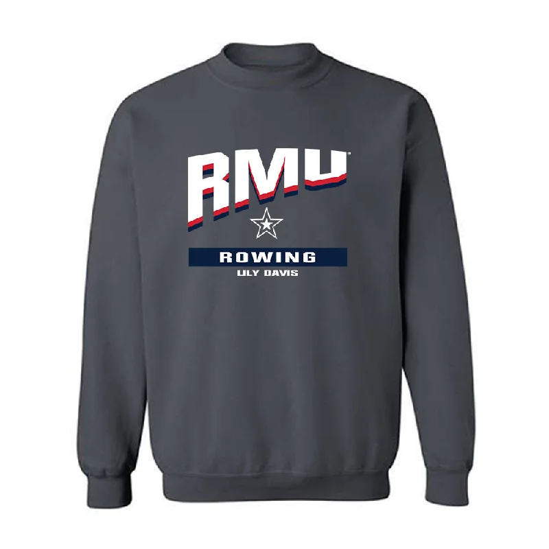 Robert Morris - NCAA Women's Rowing : Lily Davis - Classic Fashion Shersey Crewneck Sweatshirt Hoodie with Batwing Sleeves Loose Dramatic