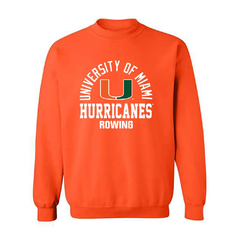 Miami - NCAA Women's Rowing : Peyton Hulsewe - Classic Shersey Crewneck Sweatshirt Hoodie with Hem Fringe Bohemian Relaxed