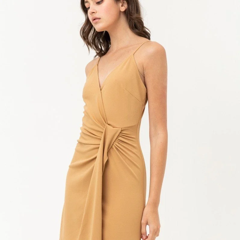 Wrapped In You Dress Crew Neckline Casual