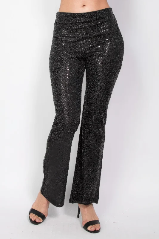 Sequined Fit & Flare Midrise Pants Classic Chino Pants