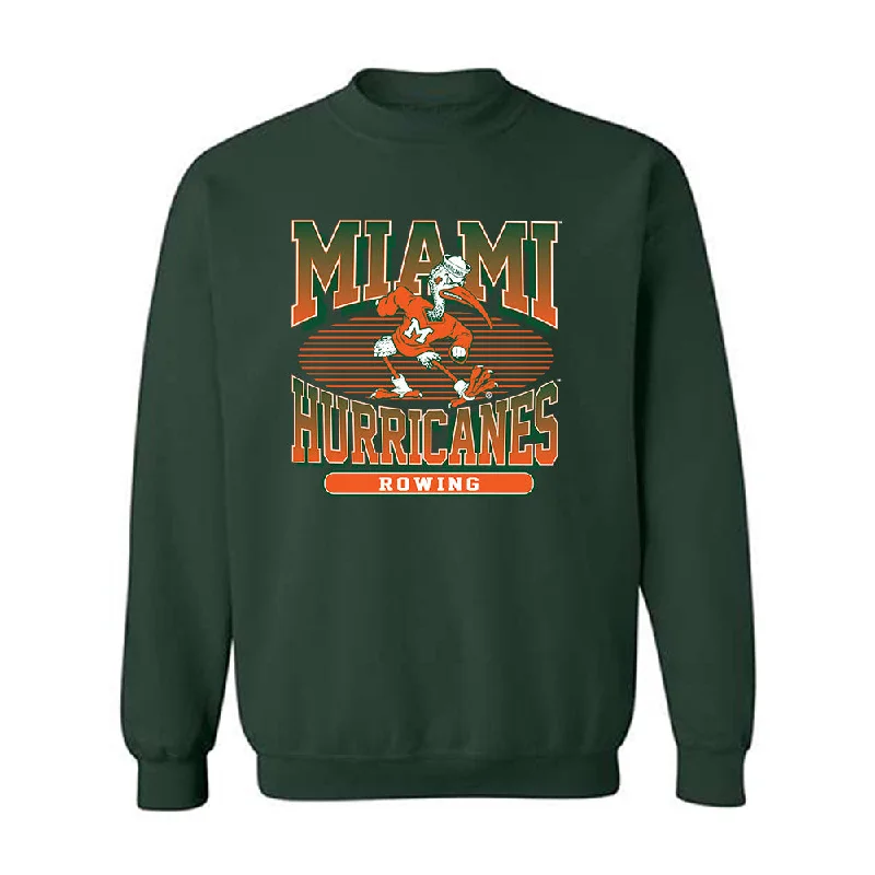 Miami - NCAA Women's Rowing : Trinity Ferebee - Classic Shersey Crewneck Sweatshirt Hoodie with Front Slit Layering Stylish