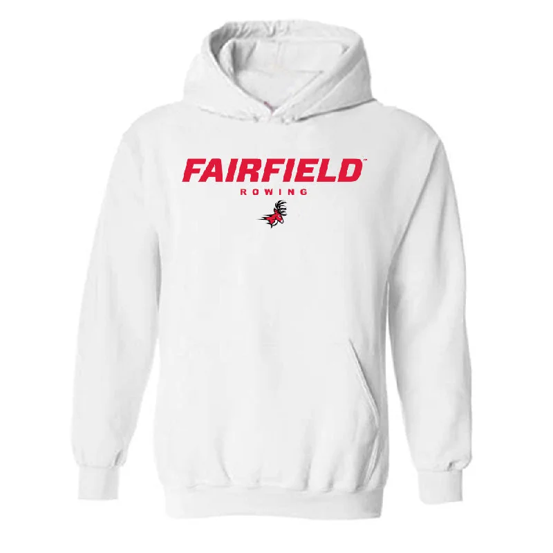 Fairfield - NCAA Women's Rowing : Grace McDonough - Classic Shersey Hooded Sweatshirt Hoodie with Snap Buttons Easy Quick