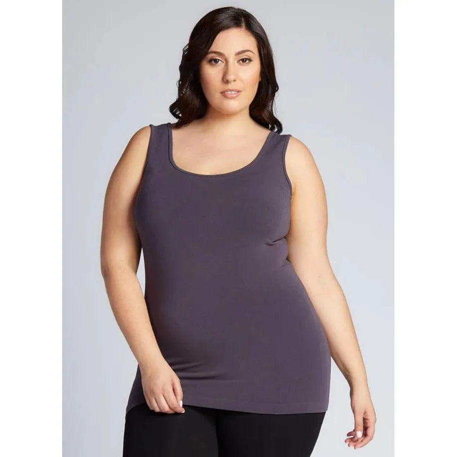 C'est Moi Curvy Bamboo Scoop Tank lightweight tank top