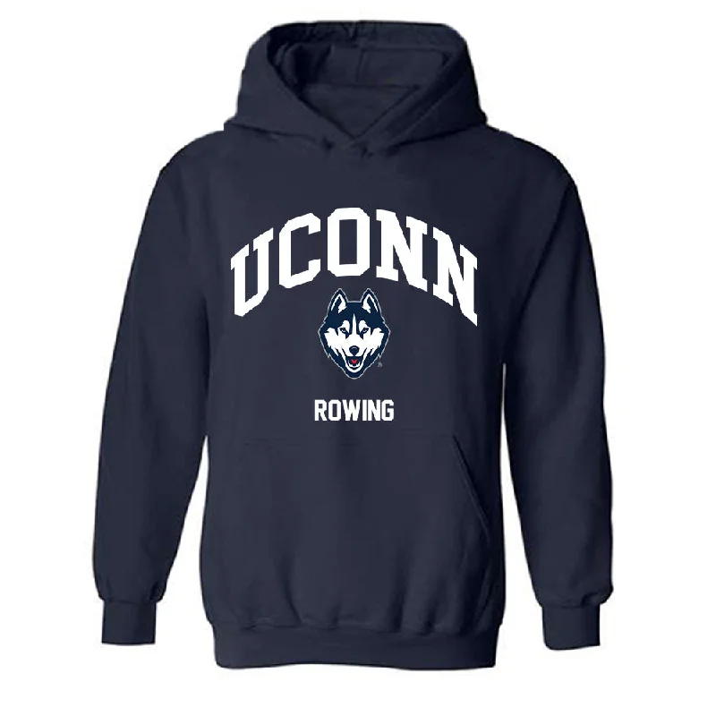 UConn - NCAA Women's Rowing : Ava Dardis - Classic Shersey Hooded Sweatshirt Hoodie with Raw Hem Edgy Unfinished