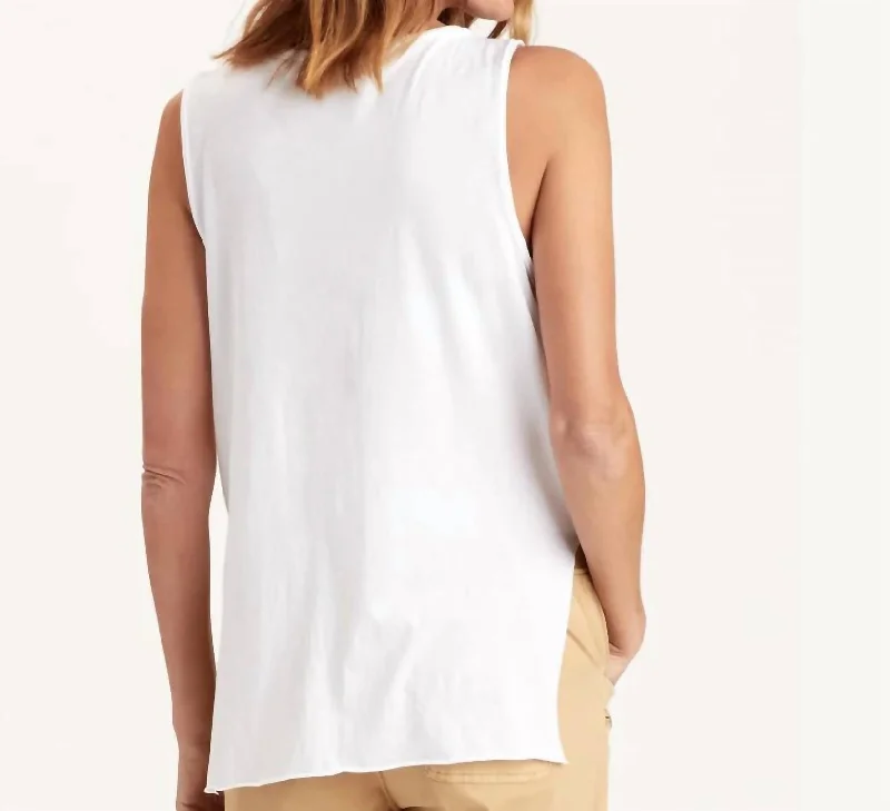 Antoine Tank In White boho tank top