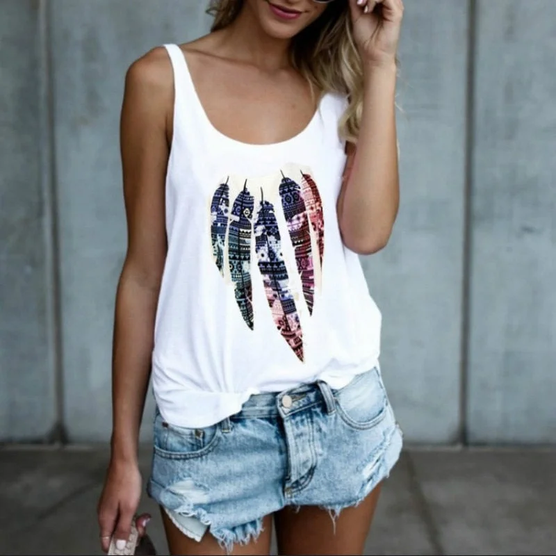 2019 Plus Size Vintage Print Tank Tops Women's White Singlet Sexy Sleeveless Tees Harajuku Vest 3XL 4XL Women Clothing Summer flowy tank top