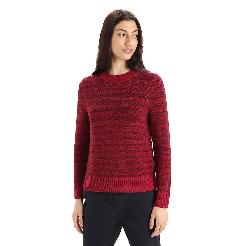 Icebreaker Women's Waypoint Crewe Sweater Cashmere Blend Cotton Blend Poly Blend