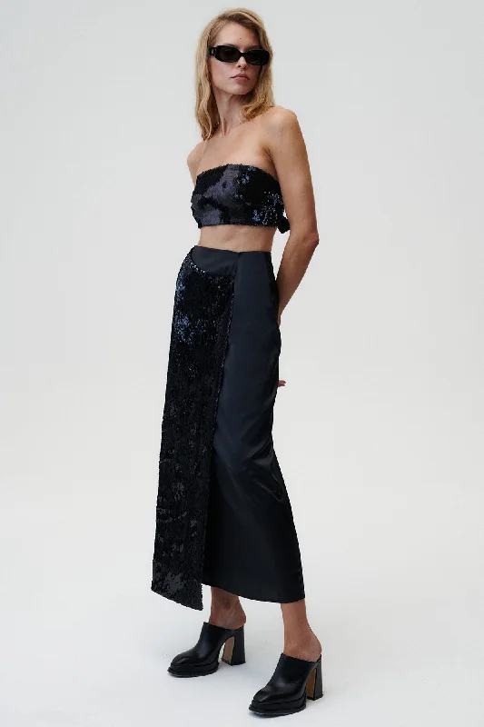 La Sirena Skirt Black belted skirt waist