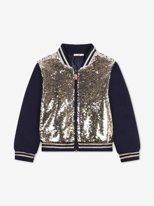 Billieblush Girls Sequin Jacket in Gold Corduroy Jacket Velvet Jacket Brocade Jacket