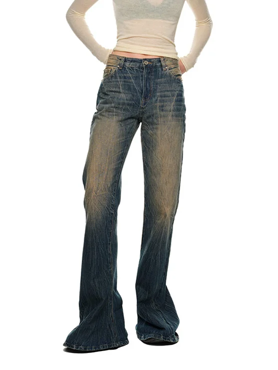 Denim Flared Pants Comfortable Denim Trousers