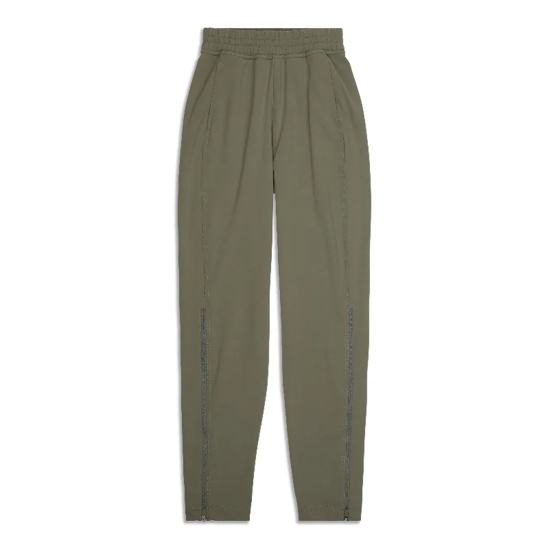 High-Rise Zip-Leg Track Pants - Resale Fashionable Track Pants