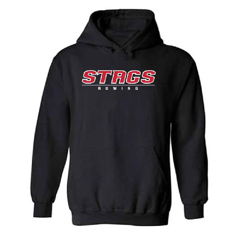 Fairfield - NCAA Women's Rowing : Grace McDonough - Classic Shersey Hooded Sweatshirt Hoodie with Exposed Zipper Edgy Industrial