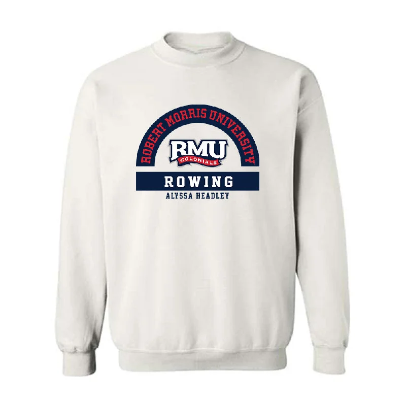 Robert Morris - NCAA Women's Rowing : Alyssa Headley - Classic Fashion Shersey Crewneck Sweatshirt Hoodie with Lace Feminine Delicate