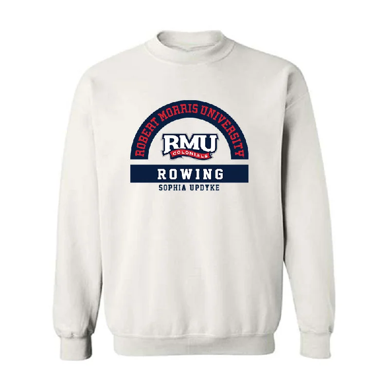 Robert Morris - NCAA Women's Rowing : Sophia Updyke - Classic Fashion Shersey Crewneck Sweatshirt Hoodie with Hood Adjustable Protection