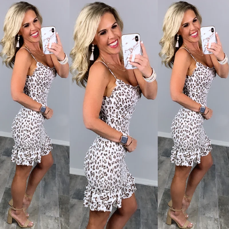 You Complete Me Leopard Dress Off-the-shoulder Chic Trendy