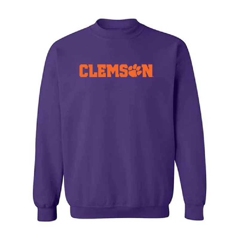 Clemson - NCAA Women's Rowing : Skyler Riggio - Classic Shersey Crewneck Sweatshirt Hoodie with Hidden Zipper Minimalist Clean