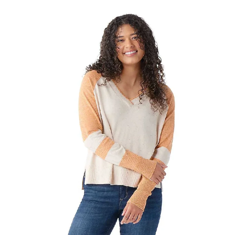 Smartwool Womens Edgewood V-Neck Sweater Open Front Closed Front Wrap Front