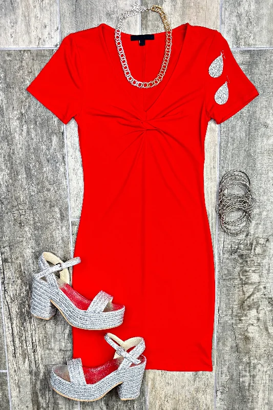 Hidden Romance Dress - Red Tunics Fall fleece