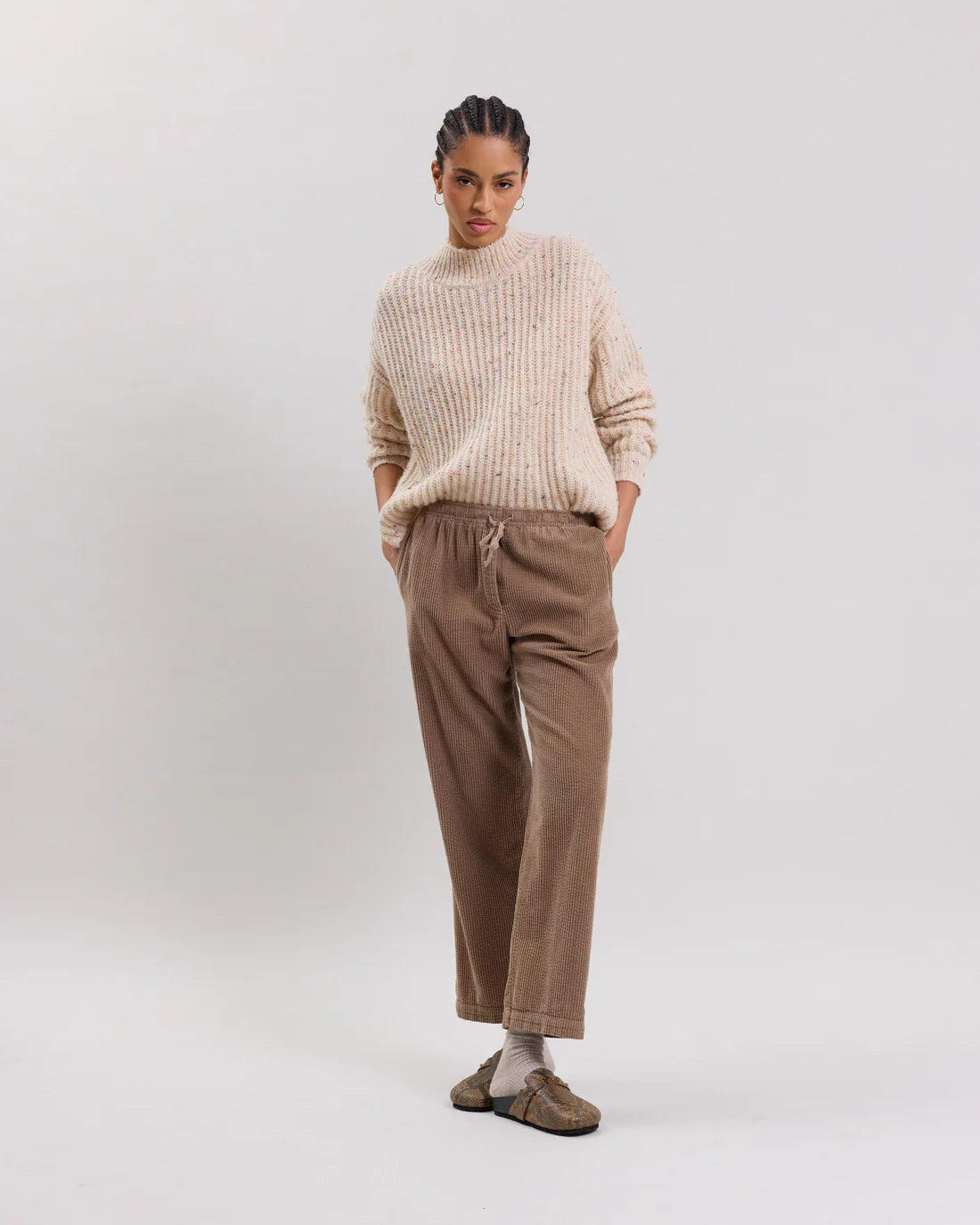 Hartford Peyou Pants in Clay Cozy Full-Length Pants