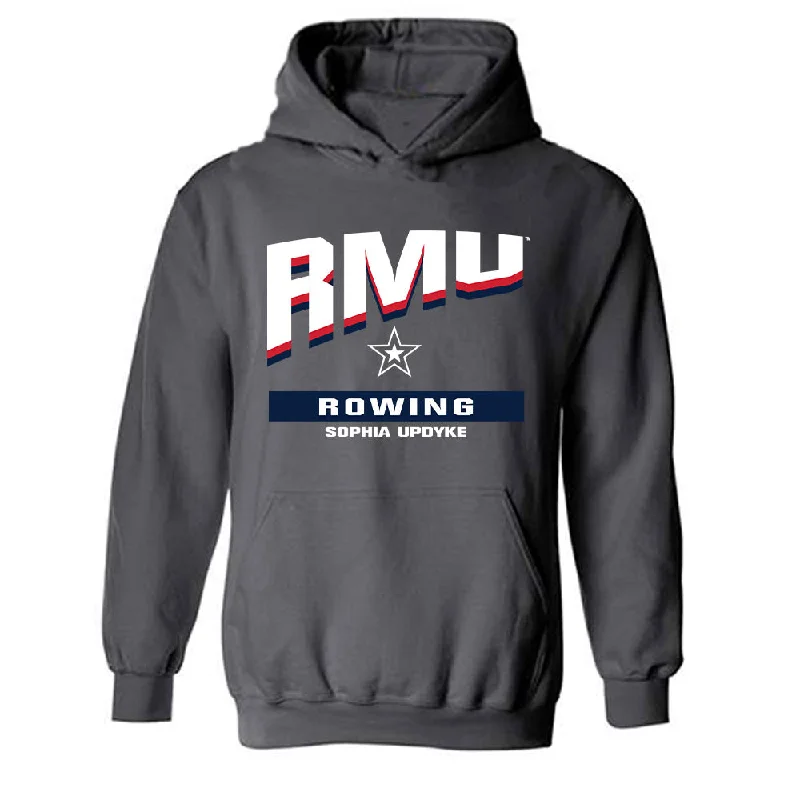 Robert Morris - NCAA Women's Rowing : Sophia Updyke - Classic Fashion Shersey Hooded Sweatshirt Hoodie with Strings Custom Fit Adjustable