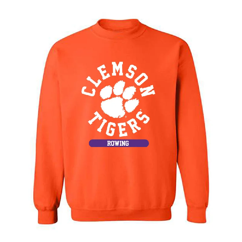 Clemson - NCAA Women's Rowing : Lira Bonitatibus - Classic Shersey Crewneck Sweatshirt Hoodie with Raw Hem Edgy Unfinished