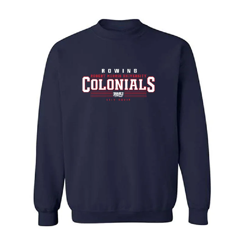 Robert Morris - NCAA Women's Rowing : Lily Davis - Classic Fashion Shersey Crewneck Sweatshirt Hoodie with Crew Neck Simple Timeless