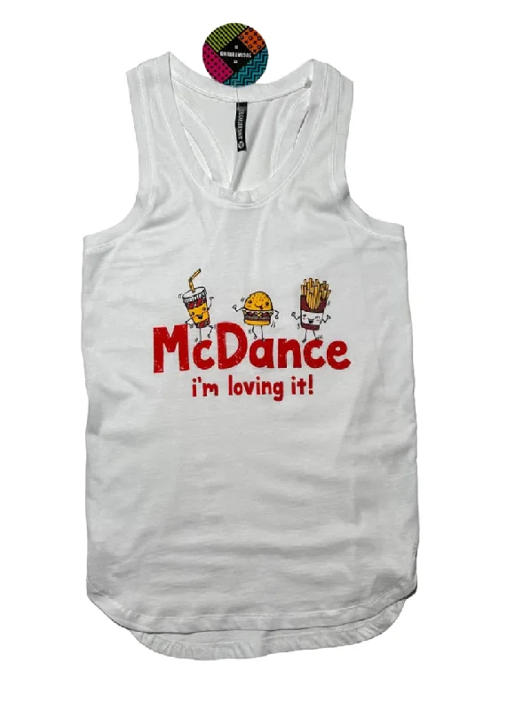 McDance Tank Top (White) neon tank top