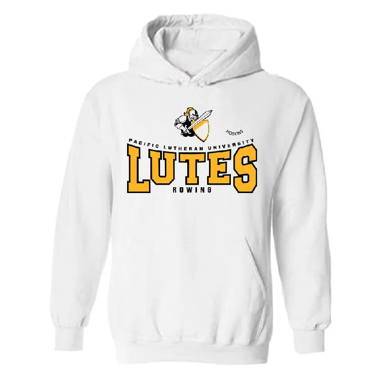 PLU - NCAA Women's Rowing : Sarah Hoskins - Classic Fashion Shersey Hooded Sweatshirt Hoodie with Lace Feminine Delicate