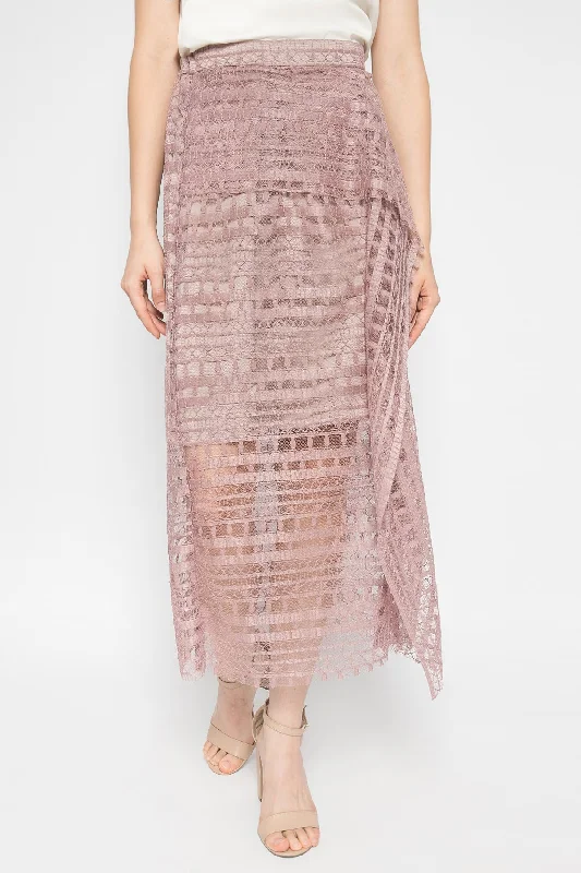 Carine Skirt in Mauve chiffon skirt lightweight