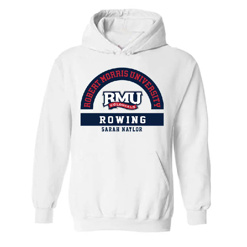 Robert Morris - NCAA Women's Rowing : Sarah Naylor - Classic Fashion Shersey Hooded Sweatshirt Hoodie with Hem Elastic Stretchable Comfortable