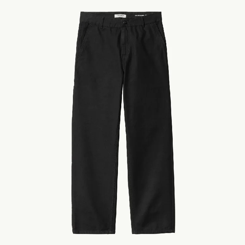 Women's Pierce Pant Straight - Black Rinsed Chic Wool Trousers