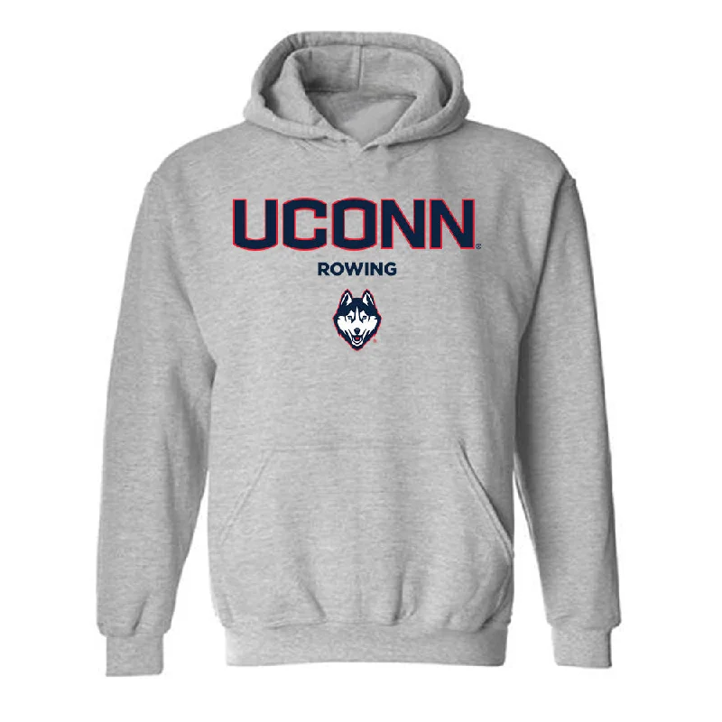 UConn - NCAA Women's Rowing : Nitya Tarala - Classic Shersey Hooded Sweatshirt Hoodie with Slim Fit Tailored Modern