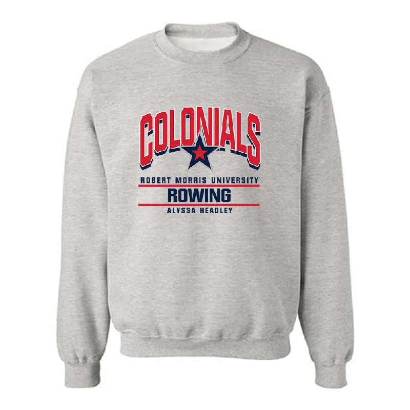 Robert Morris - NCAA Women's Rowing : Alyssa Headley - Classic Fashion Shersey Crewneck Sweatshirt Hoodie with Sequins Glamorous Eye-catching